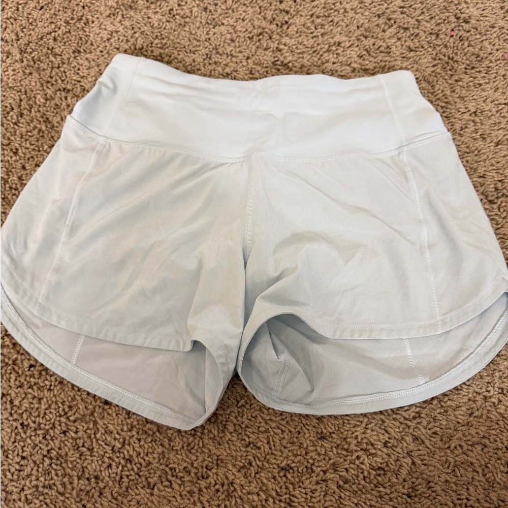 Lululemon Athletica Speed Ups Lined 4” Shorts Blue linen